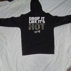 Black Graphic Hoodie with Bold Print